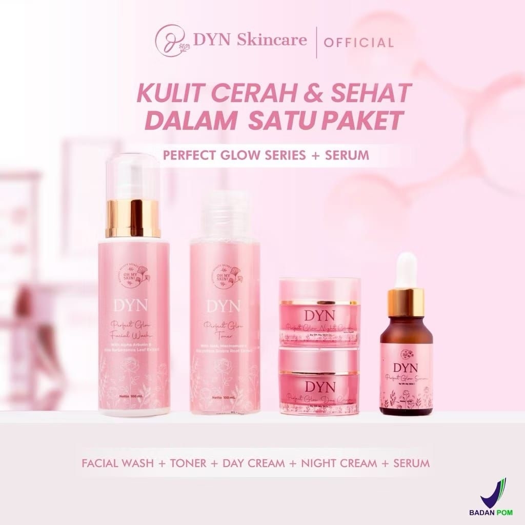 oh my skin DYN SKINCARE perfect Glow PAKET paket flek paket whitening glowing skincare SM
