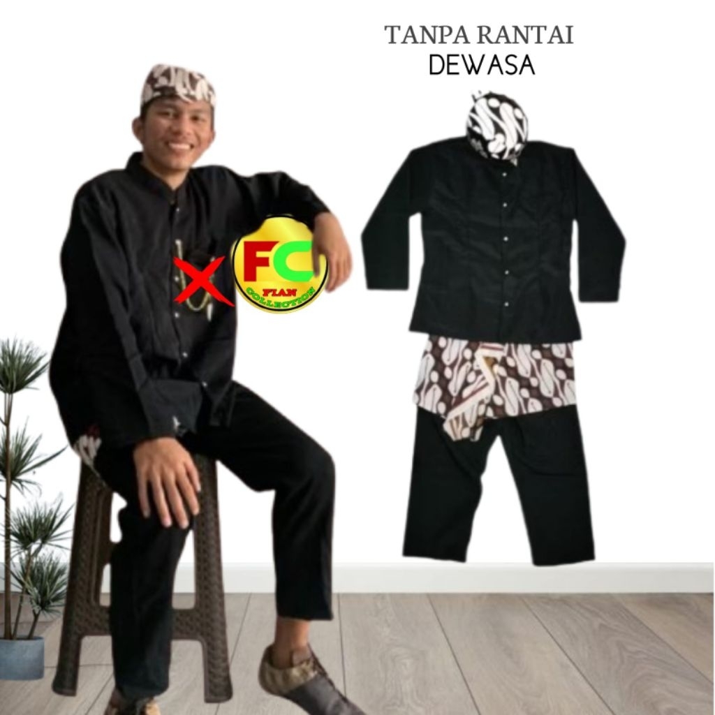 BAJU BASOFI DEWASA KOMPLIT BLANGKON TANPA RANTAI SEMBONG BAJU ADAT JAWA TIMUR BAJU KARNAVAL