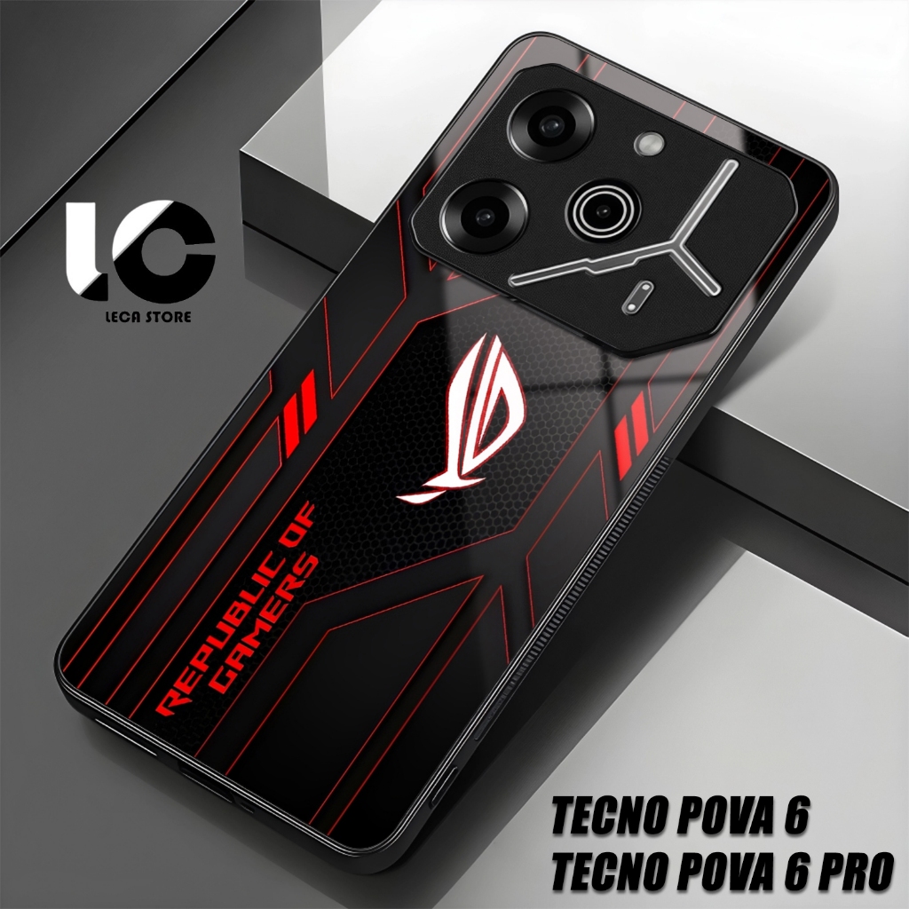 Softcase Hp TENCO POVA 6 Casing TENCO POVA 6 PRO Case Glossy Cassing kaca kilau Pelindung Hp Aksesor