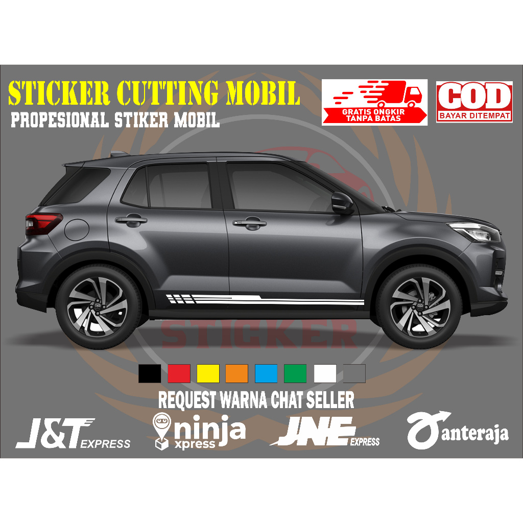 sticker mobil raize sticker mobil toyota raize stiker mobil raize keren sticker variasi body mobil