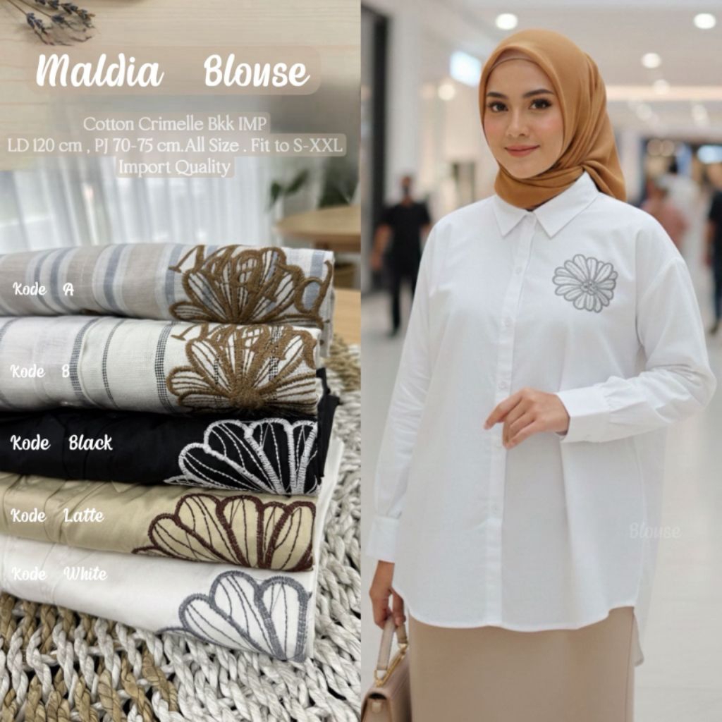 JUMBO LD 120 ELESA  MALDIA  KEMEJA BAJU WANITA