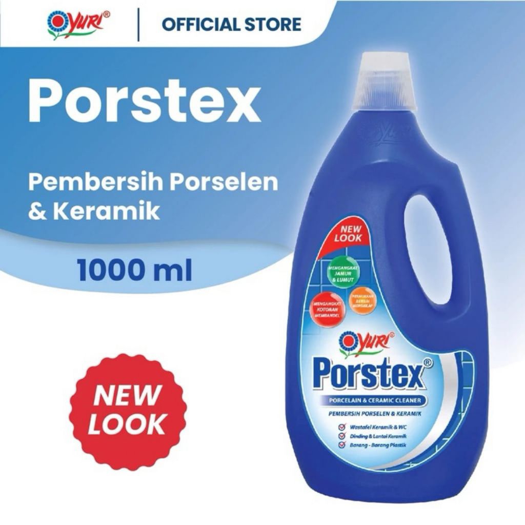YURI PORSTEX 1 LITER PEMBERSIH PORSELEN DAN KERAMIX