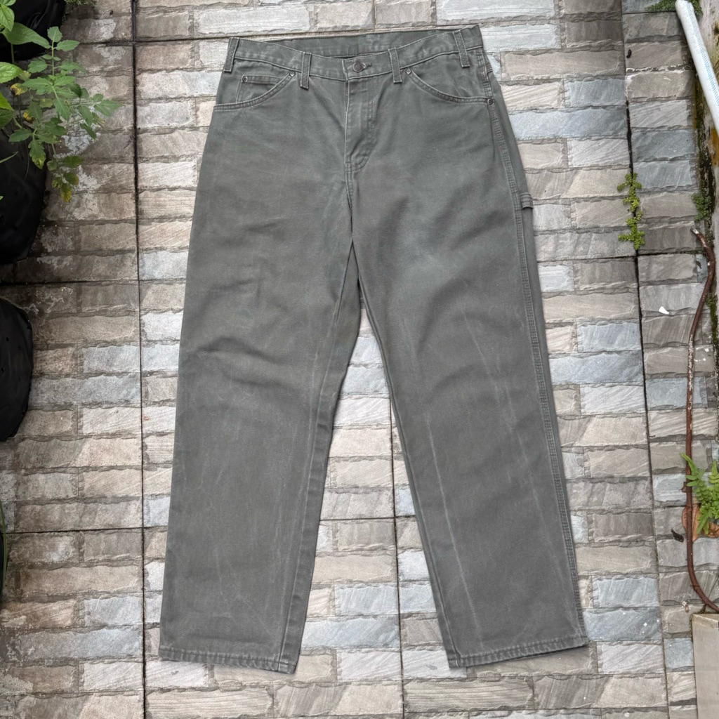 celana panjang dickies carpenter rinsed moss green mh2