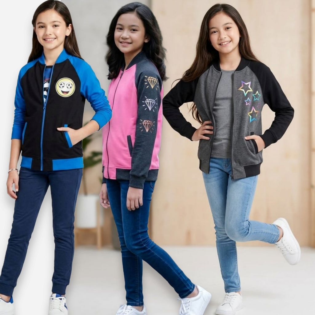 Jaket Anak Perempuan Cj, Wonder Nation, Bcg 4 - 16 Tahun