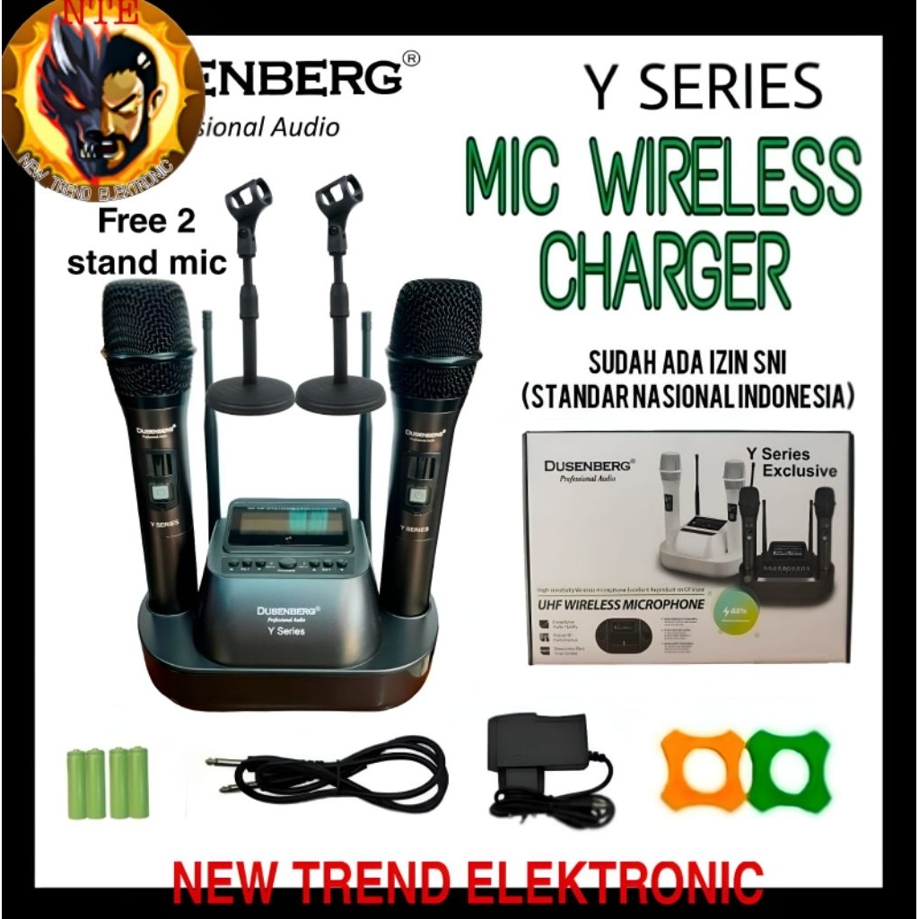 Mic Wireless Dusenberg JTSS 633 Y Charger 2 Microphone Wireless UHF