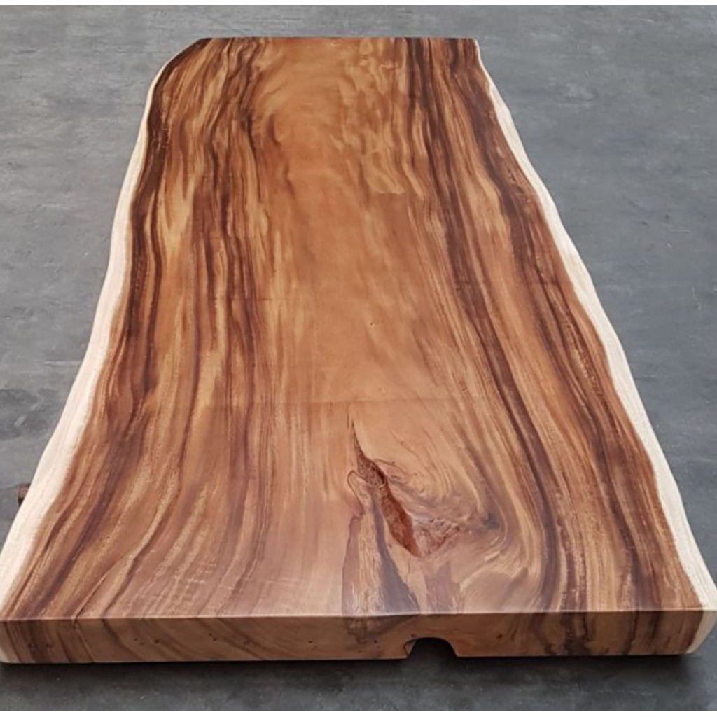 Top Table Trembesi Solid Minimalis Finishing