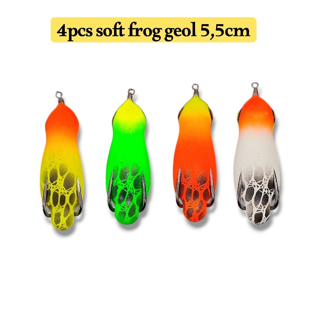 4 PCS SOFT FROG GEOL 5,5CM. umpan casting gabus. lure casting gabus