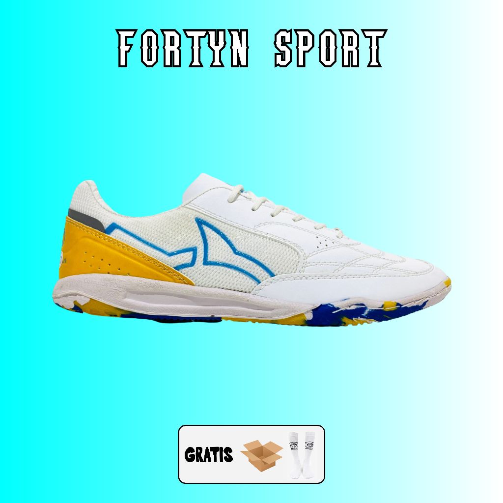 ORTUSEIGHT Sepatu Futsal Jogosala Vanquish Mesh Camo Air Force Blue Ortred White Lime KW PREMIUM