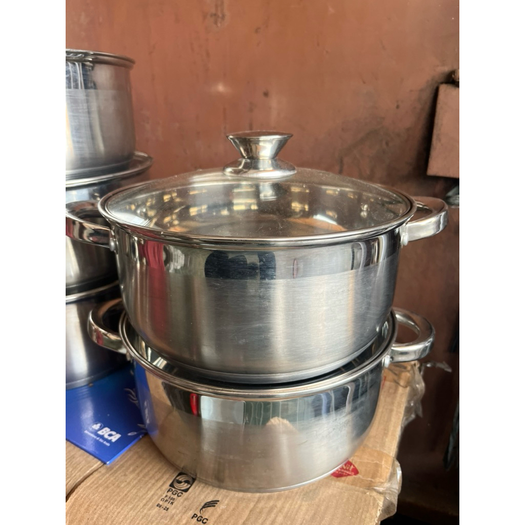 OBRAL MURAH  PANCI STEANLESS 24CM HAKASIMA REJECT