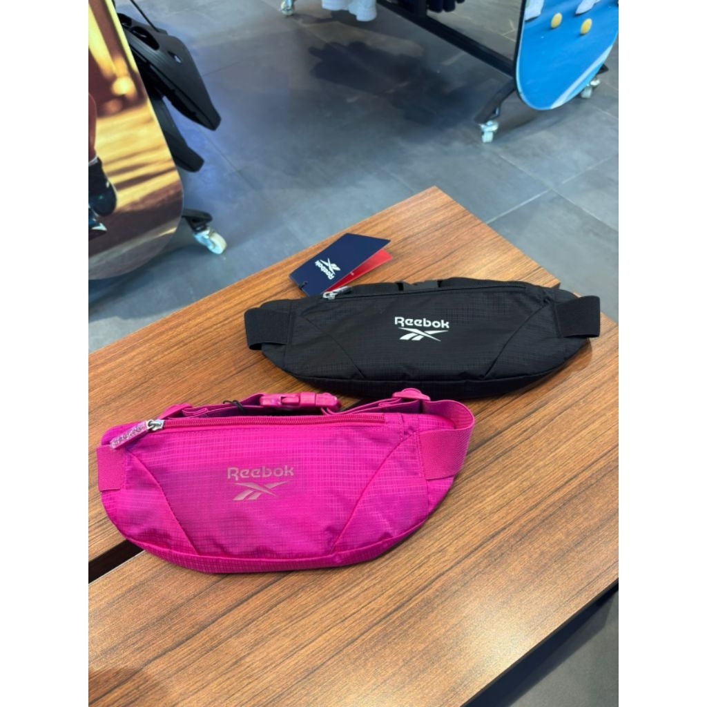 Reebok waistbag tas pinggang original - pink hitam