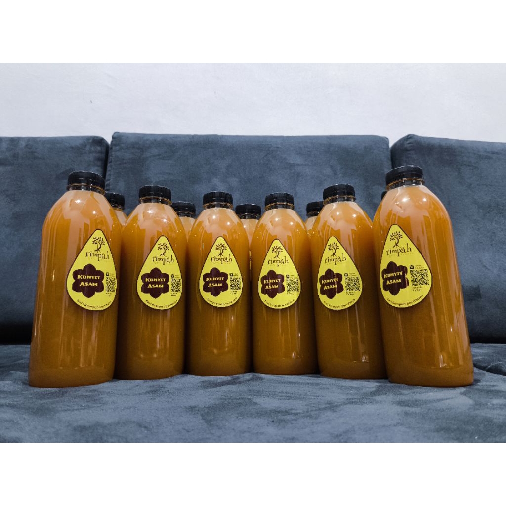 Jamu Kunyit Asam 1 Liter Gula Asli Kaya Rempah