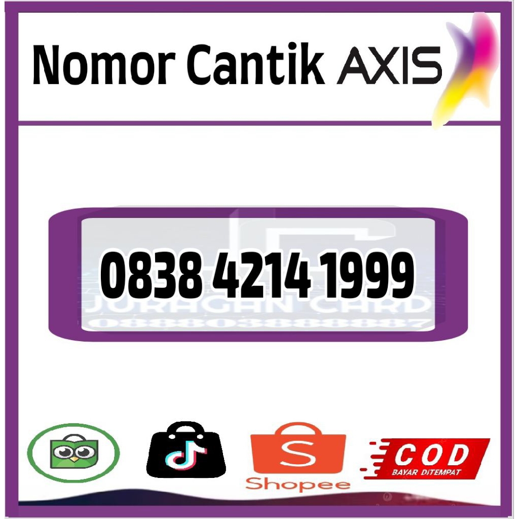 nomor cantik AXIS simpel seri tahun 1999 murah promo