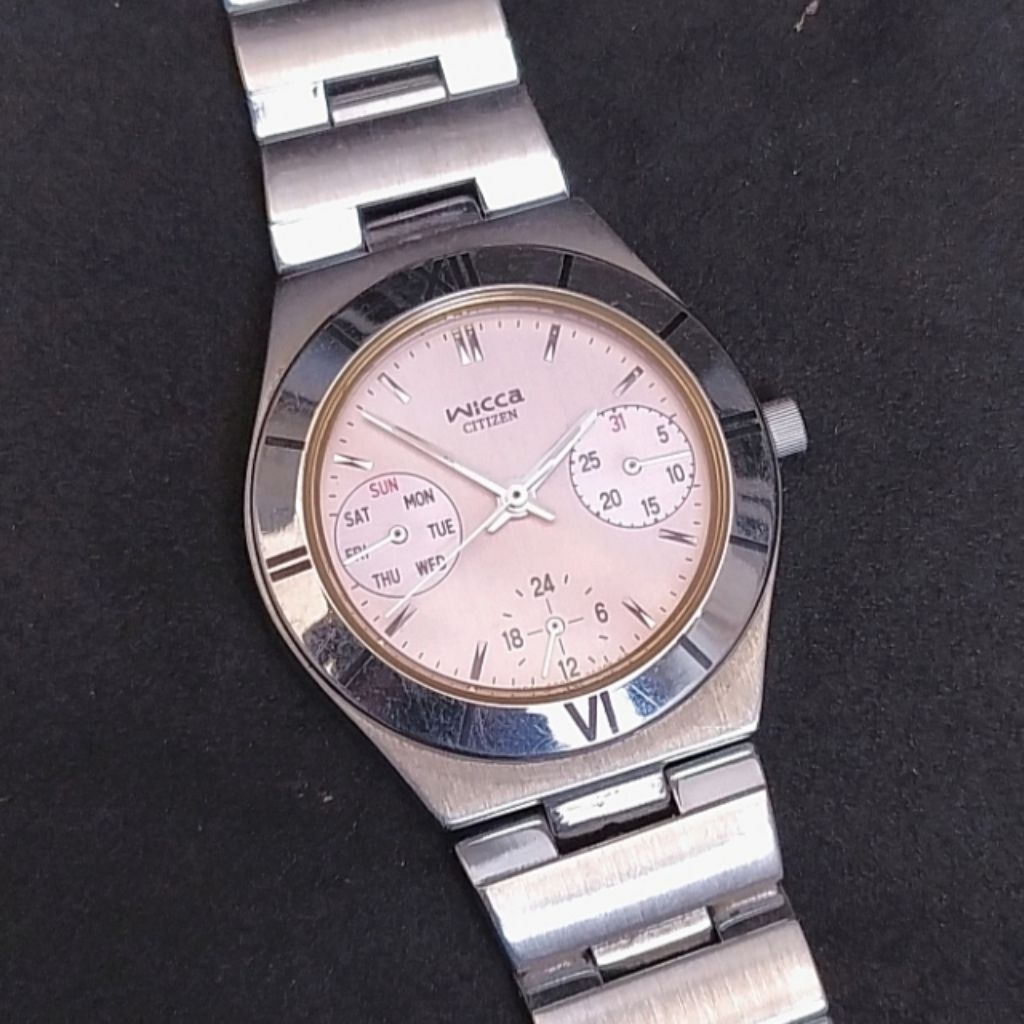 Jam Tangan Wanita | Luxury Watch | CITIZEN WICCA 6329 - L19494 CHRONOGRAPH PINK DIAL JAPAN