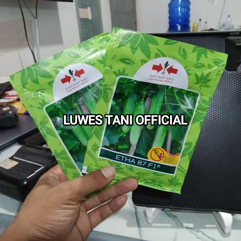 Benih Bibit Timun Etha 87 F1 (Potensi Hasil melimpah) Isi 800 Butir Kadaluarsa September 2026 Terbar