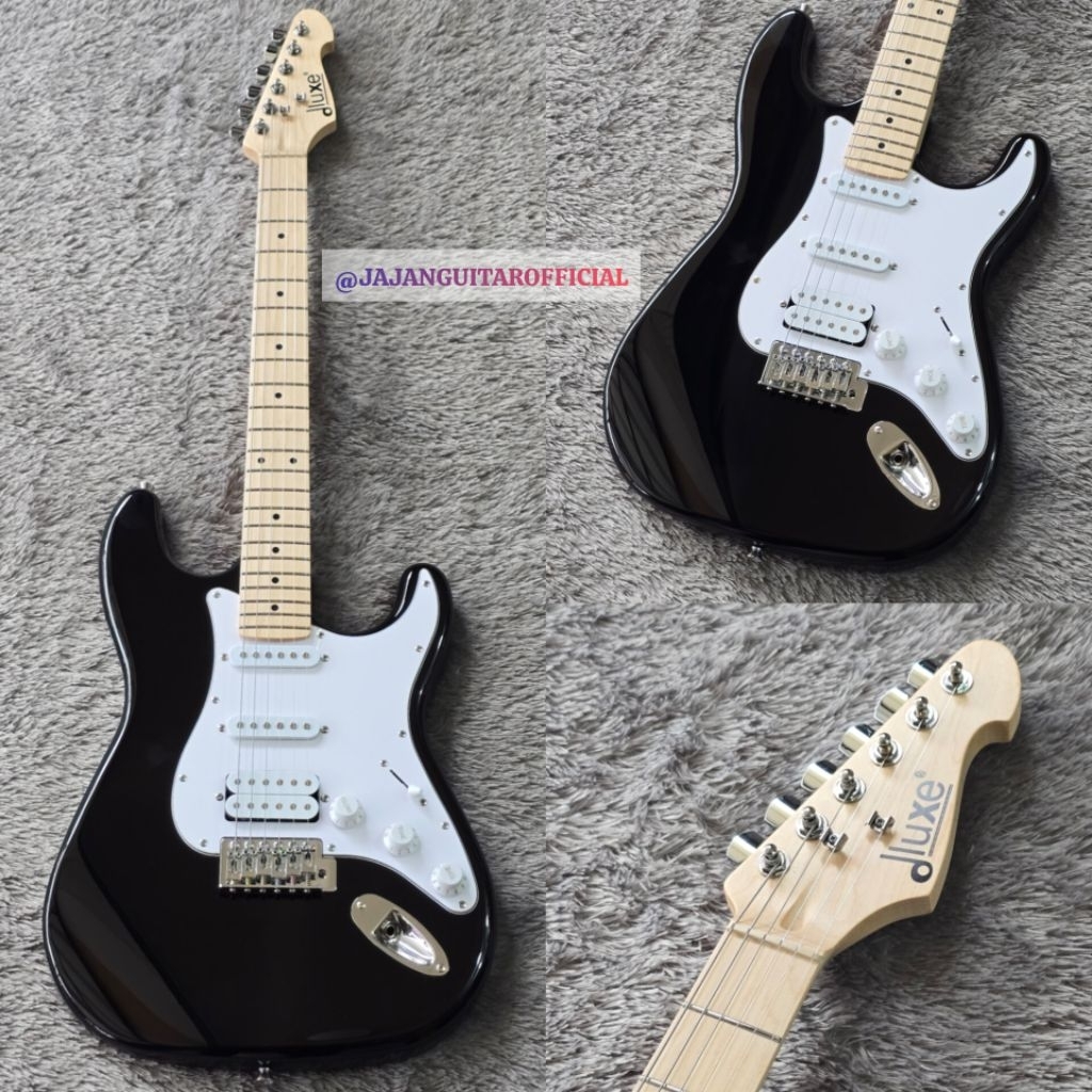 Gitar Elektrik Dluxe DS100-BK - Gitar Dluxe DS 100 BK - Gitar Elektrik Dluxe Stratocaster Original
