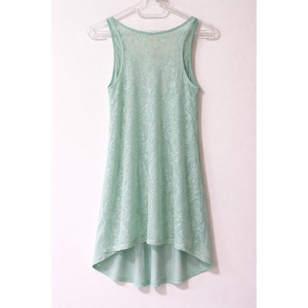 Zara NWT Lace Tanktop - Light Green