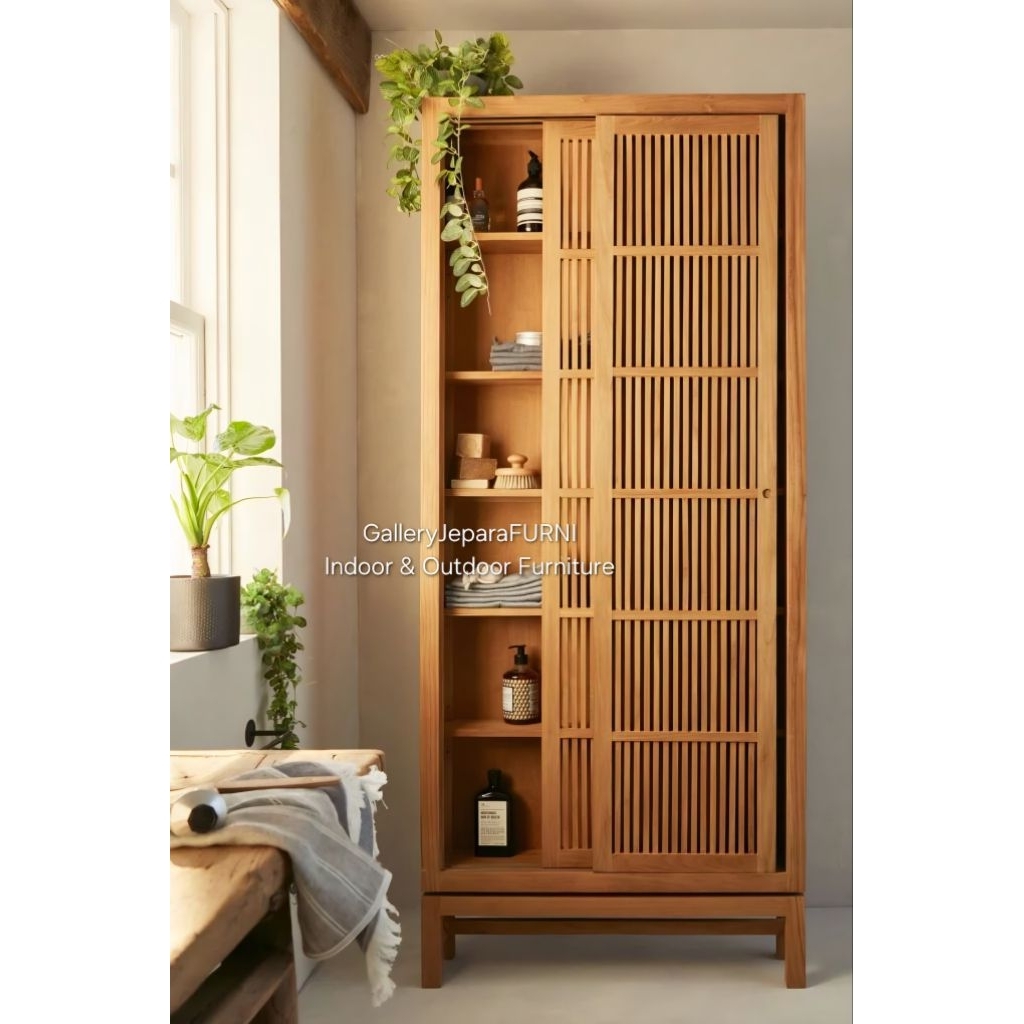 Lemari Baju 2 Pintu Jati Jepara I Lemari Pakaian 2 Pintu Jati Jepara I Lemari Baju Minimalis Jati I 