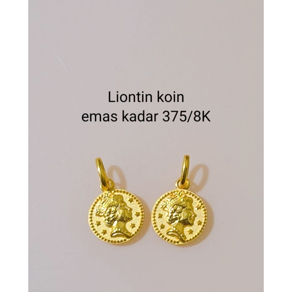 liontin emas koin kadar 375/8K