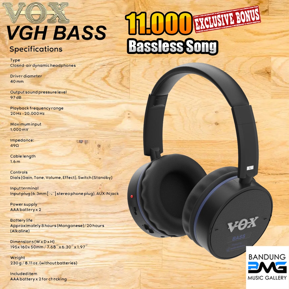 VOX VGH BASS Bass Amplifier in Headphones / VGHBASS