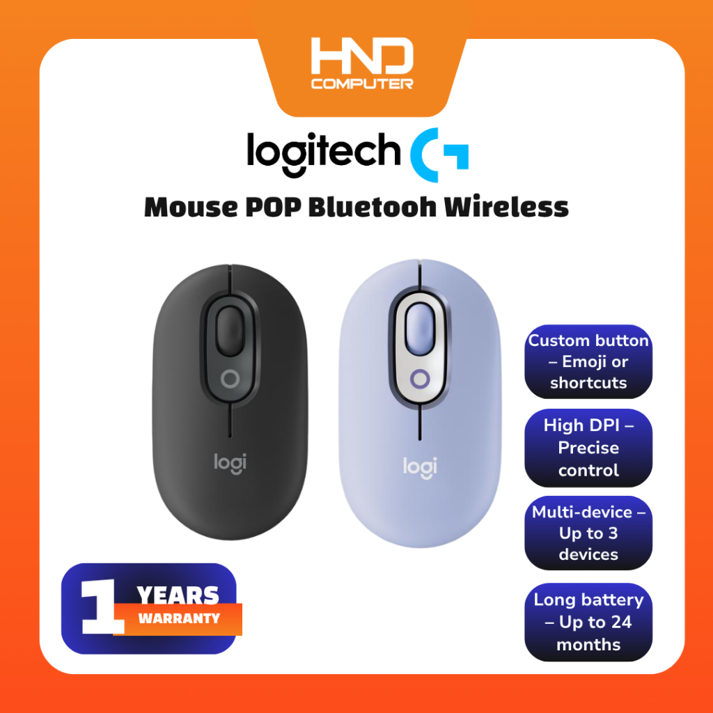 Logitech Mouse POP Bluetooh Wireless