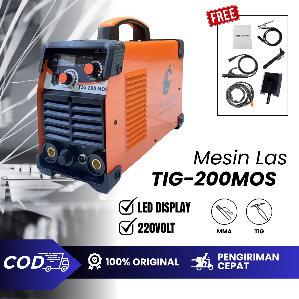 Mesin Las TIG-200MOS 200A Teknologi MOSFET untuk Stainless Steel