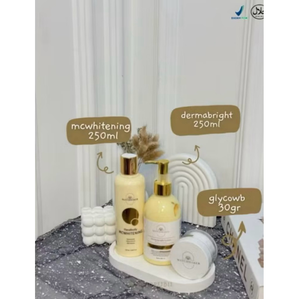 paket mc whitening (paket ampuh) Lotion pagi-malam-booster