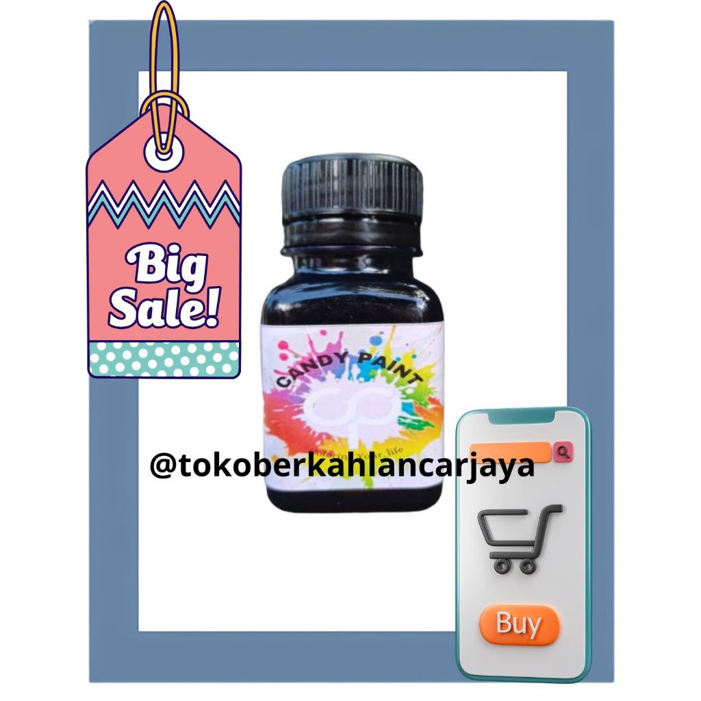 (OLES) 50 ML CANDY PAINT CAT OLES VELG MOTOR PERMANEN CAT LOGAM CANDY CHROME CANDYTONE