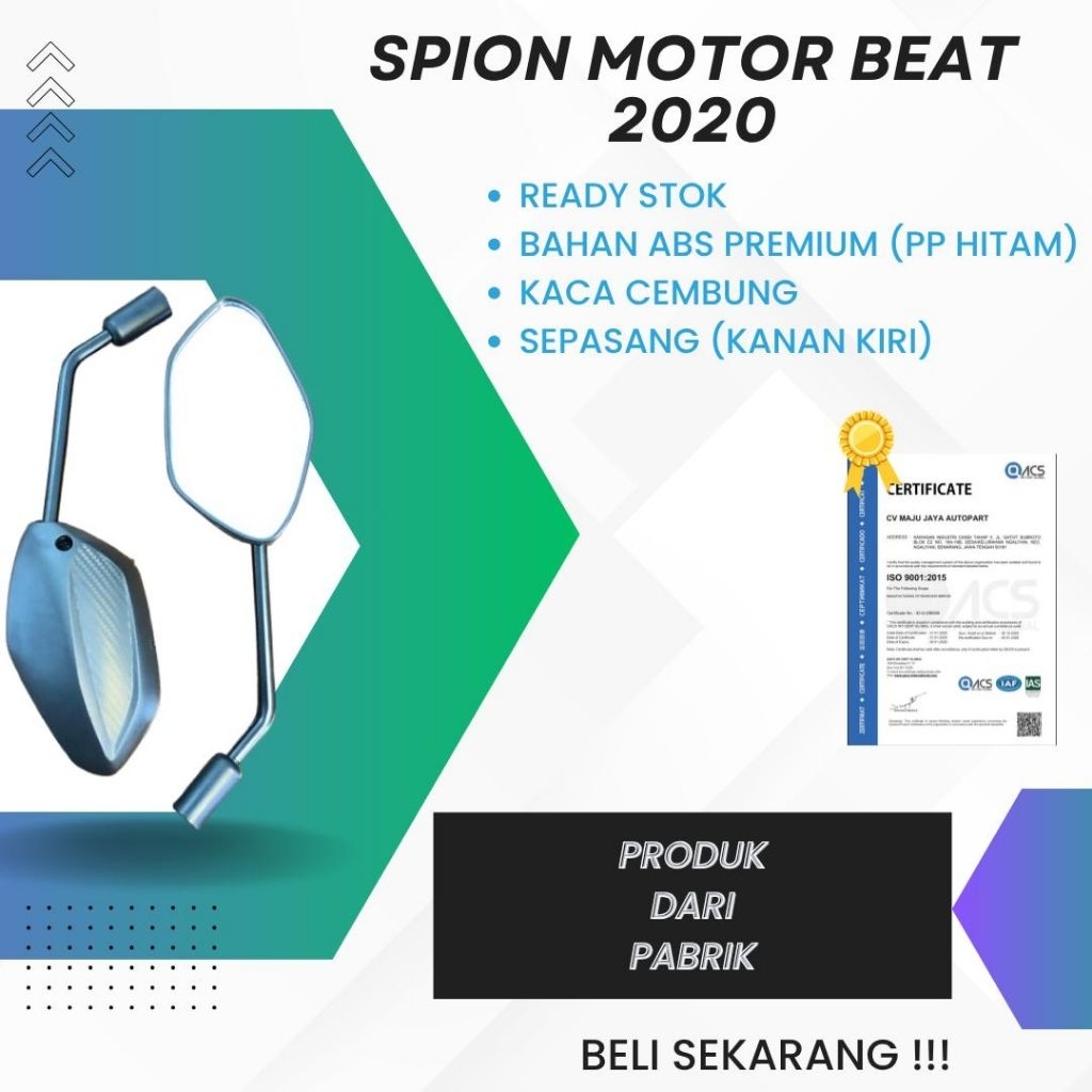 Spion BEAT 2020 Standar Kaca Cembung 2 Pcs Kanan Kiri / Spion BEAT 2020 Honda