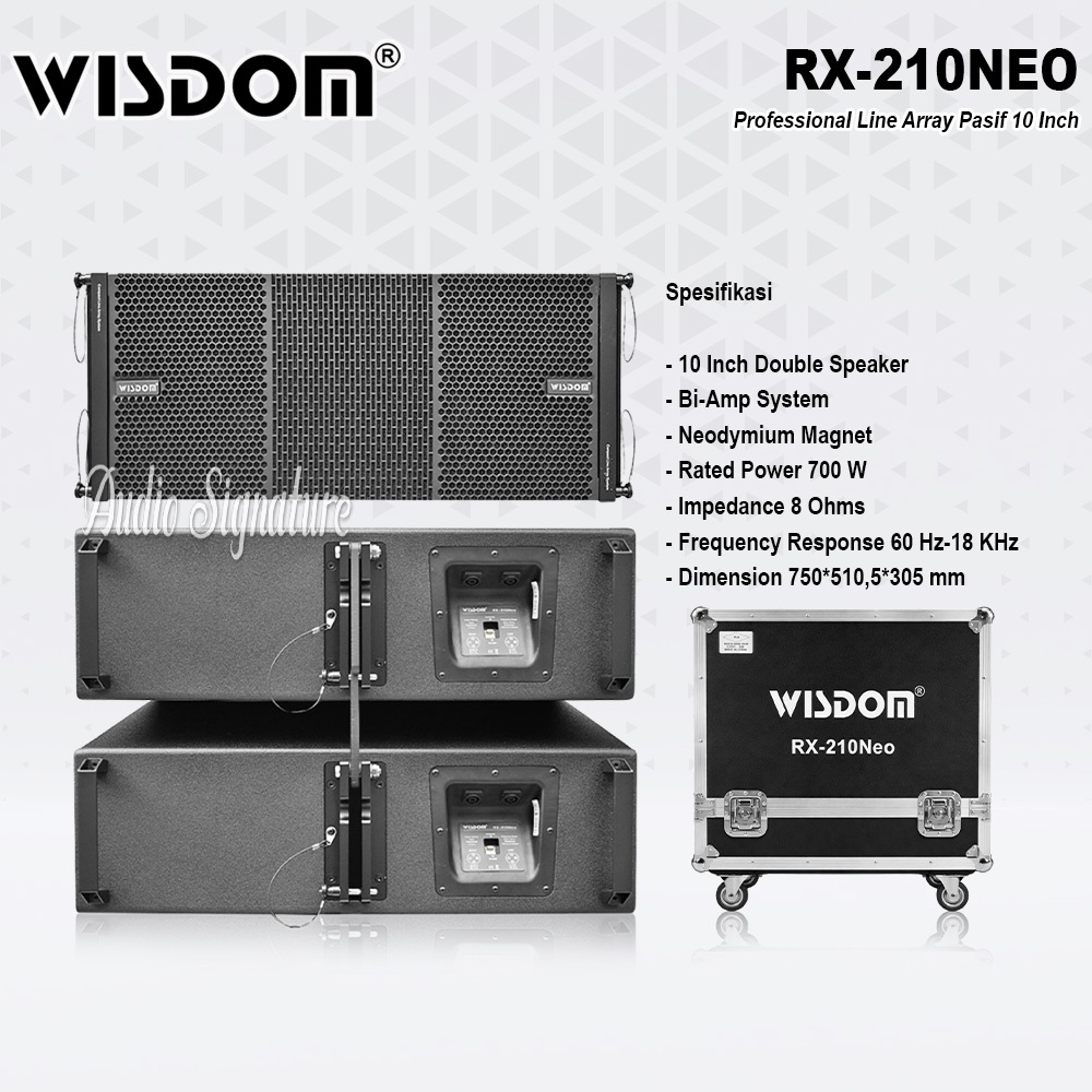 Speaker Pasif Line Array 2 x 10 Inch WISDOM RX 210 NEO | RX210 NEO Original Harga 1 PCS