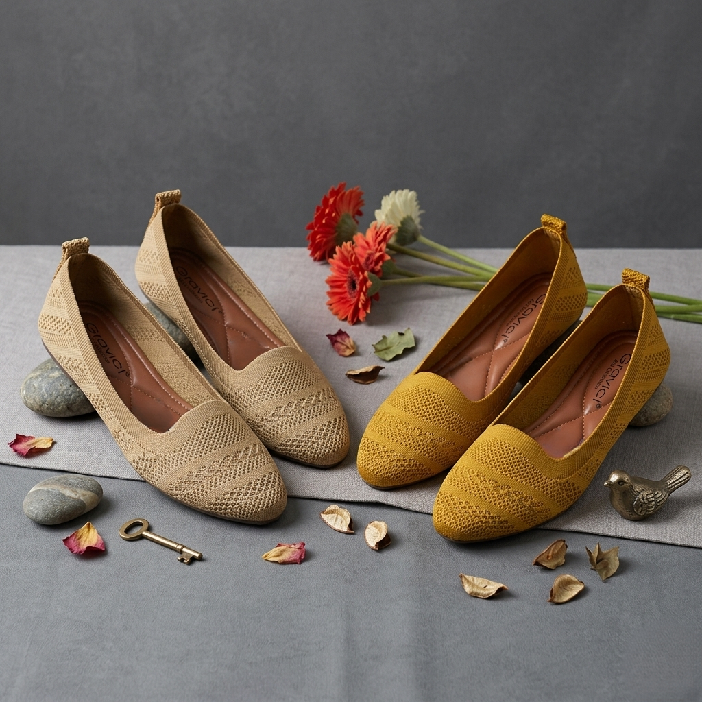 Sepatu Flat Wanita Rajut Import DO-14 GRAVICI