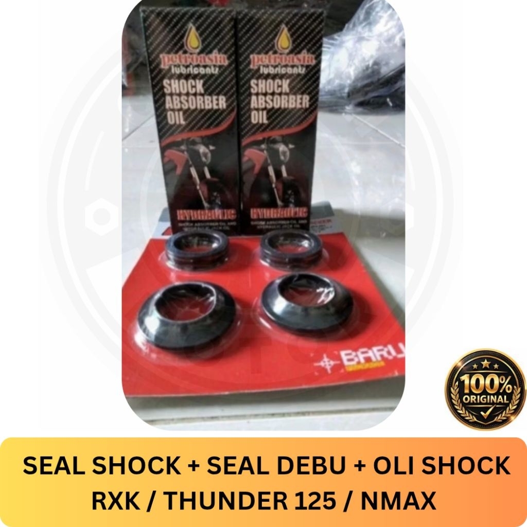 Seal Shock Depan+Seal Debu+Oli shock Rxk/Thunder 125/Nmax