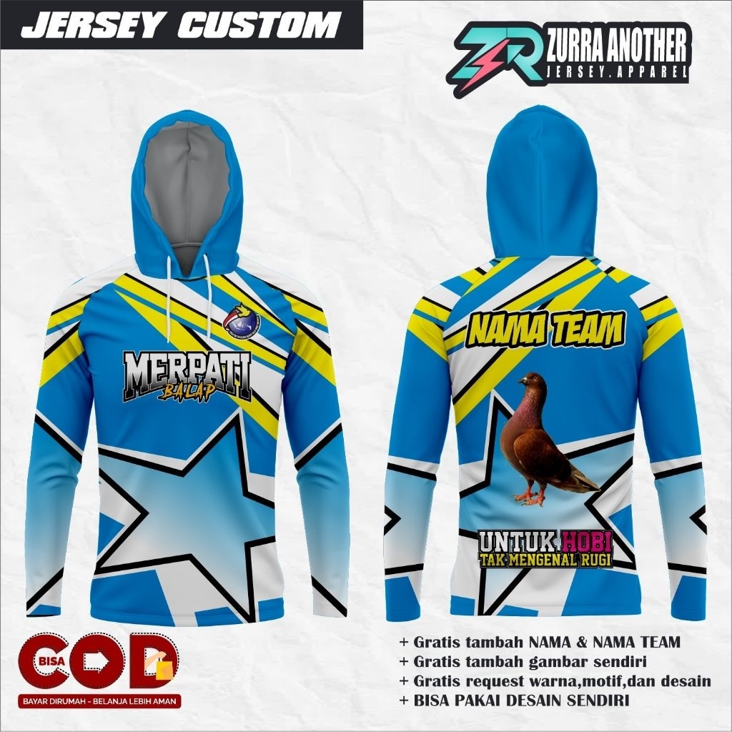 Jersey merpati custom/Jersey merpati balap/Jersey merpati kolong/Jersey merpati gratis request desai