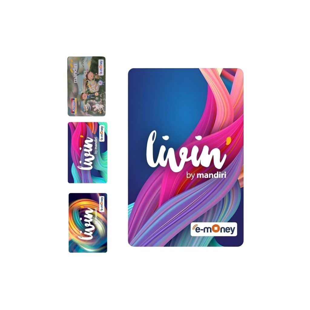 Kartu E-Money Mandiri Support Nfc Original Motif Acak (Min. pembelian 10 pcs)/ Kartu Mandiri/ E-mone