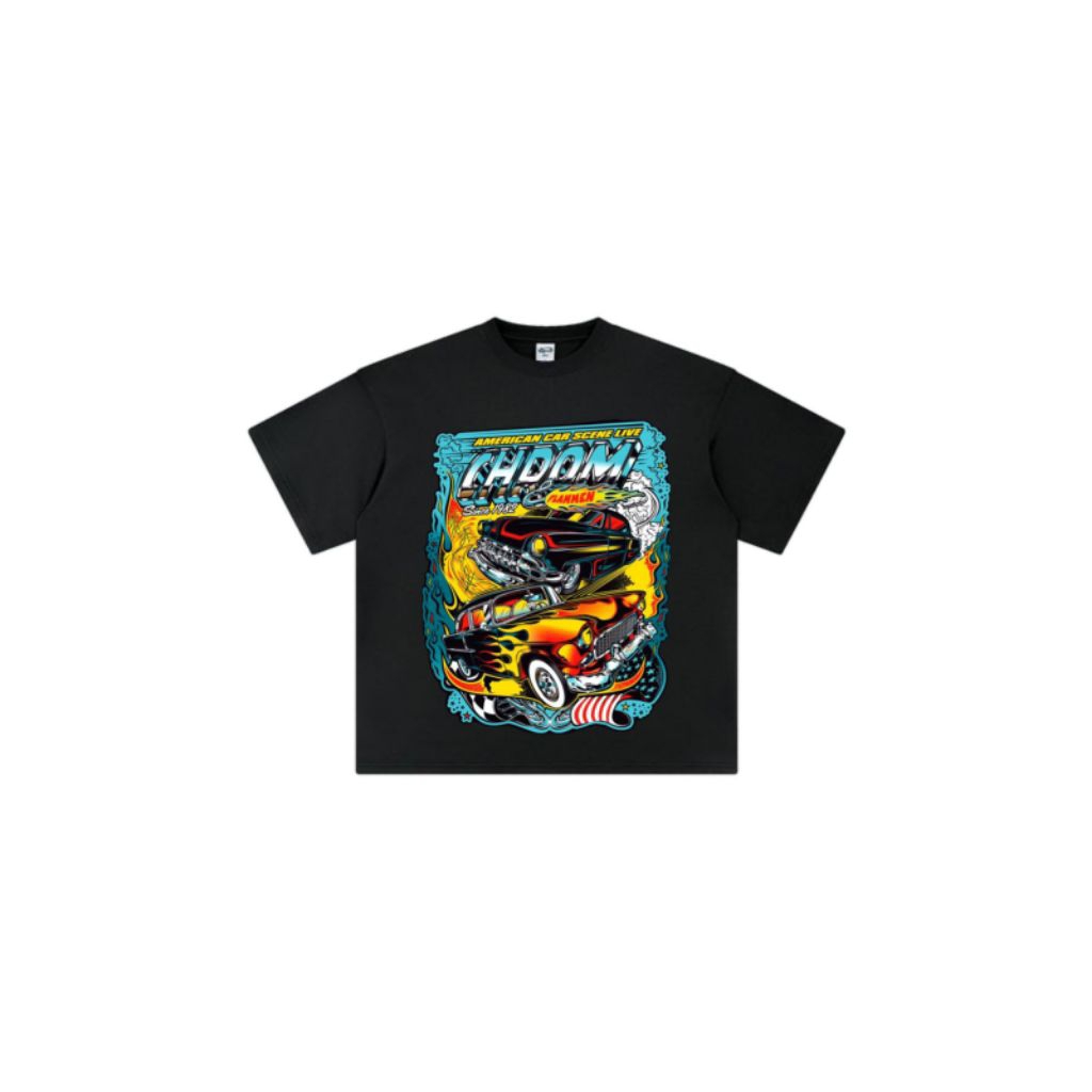 KAOS t-shirt _ KOAS OBLONG IHNOM AMERICAN CAR UNISEX _ Combad Premium 24s peria &wanita kekinian