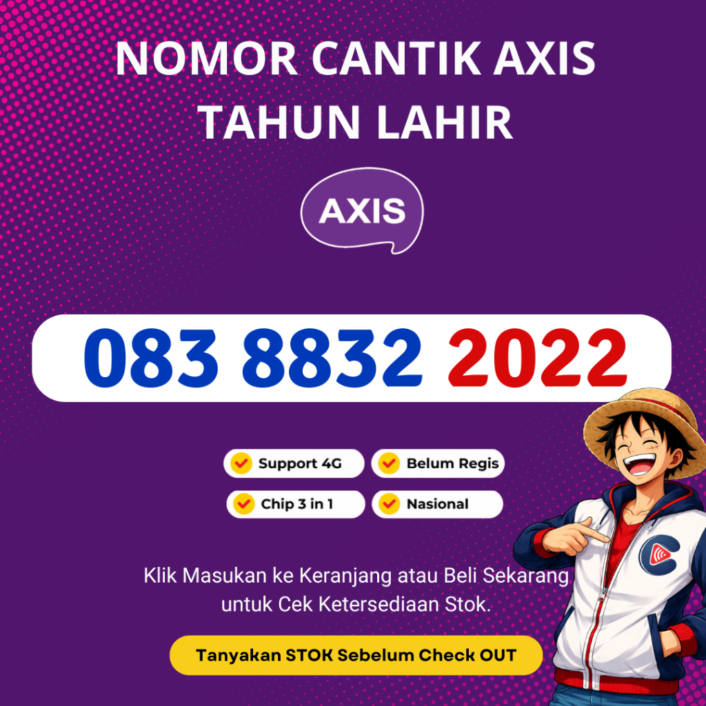 Nomor Cantik Axis Murah Tahun Lahir - Kartu Perdana Axis Cantik Murah 11 Digit Support 4G LTE