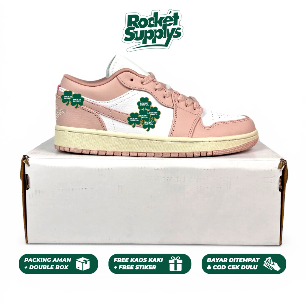 Sepatu Wanita Jordan Pink White / 100% Baru