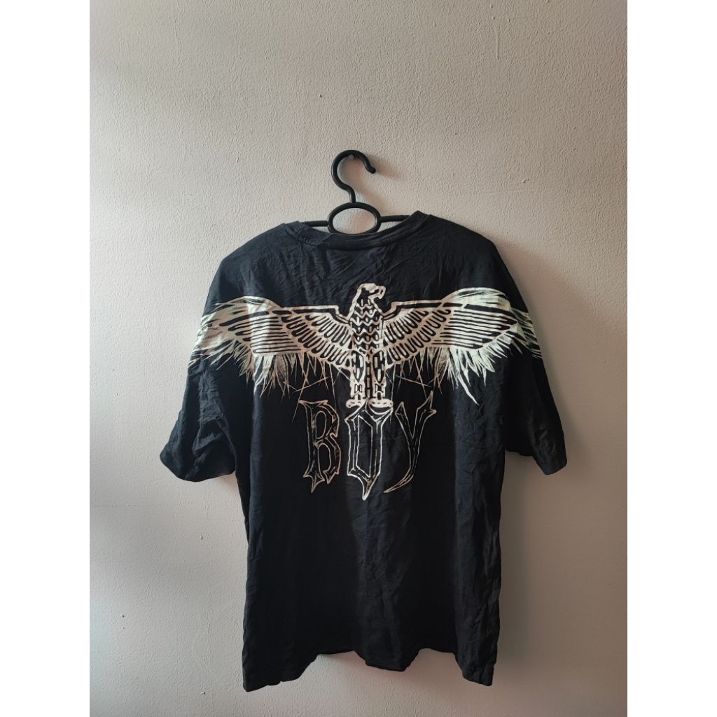 KAOS BOY LONDON HITAM WINGS ON THE BACK ORIGINAL