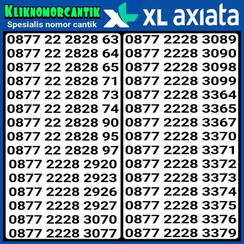 Nomor cantik XL Axiata 4G&5G Kartu perdana XL murah A15