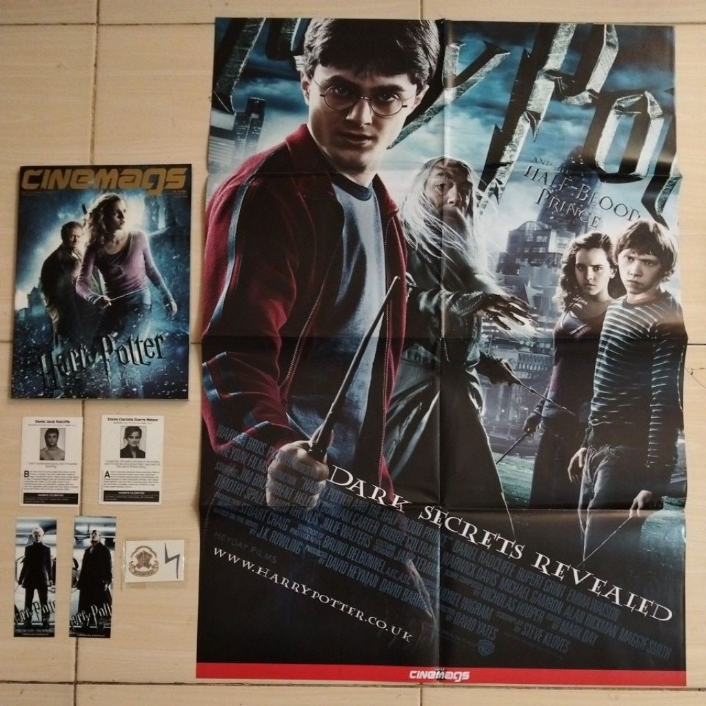 MAJALAH CINEMAGS BONUS POSTER BESAR - HARRY POTTER AND THE HALF-BLOOD PRINCE - AUGUST 2009 - Majalah