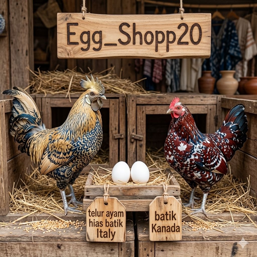 TELUR AYAM HIAS BATIK ITALY,AYAM BATIK KANADA Egg_shopp20