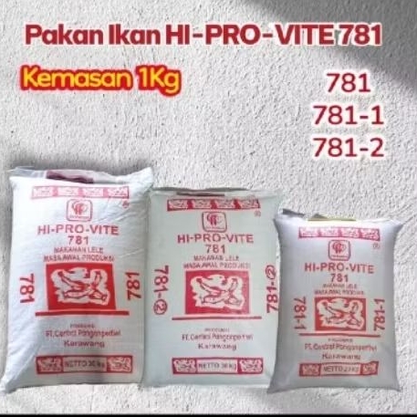 Pelet ikan terapung hi -Vero -vite 781-1/781-2/781-3 1kg