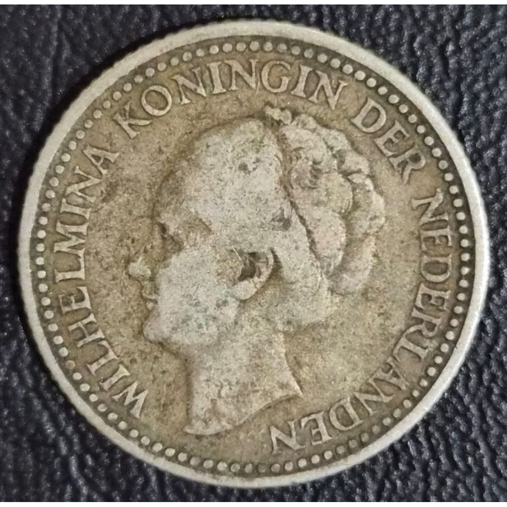 Koin Perak ½ Gulden 1922 Wilhelmina