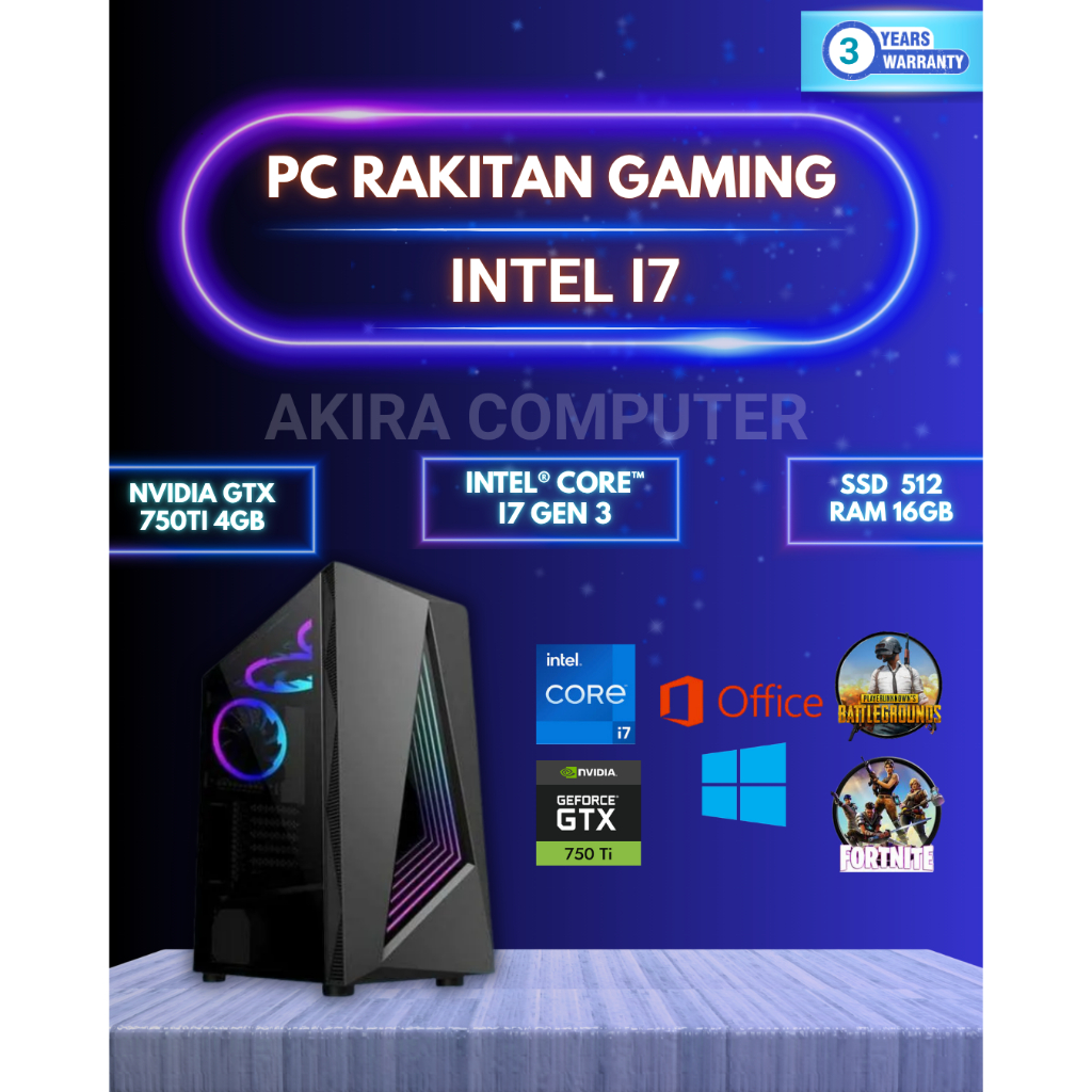 PC GAMING i7 + GTX 750 TI |SSD 512GB|RAM 16GB|PC I5 I7 |PC RAKITAN I7