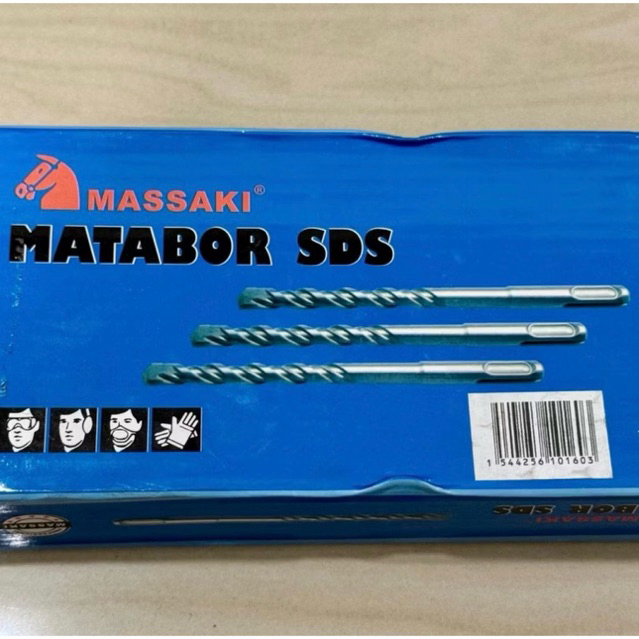 MASSAKI 10x210 Mata bor beton colok 10mm x 21cm sds plus tembok dinding hammer drill 10 mili concret