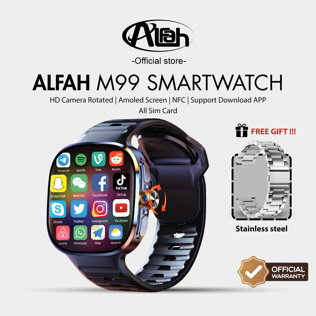 Alfah - Smartwatch M99 PRO 4G/5G Amoled display 2,4 inchi simcard 8/128GB