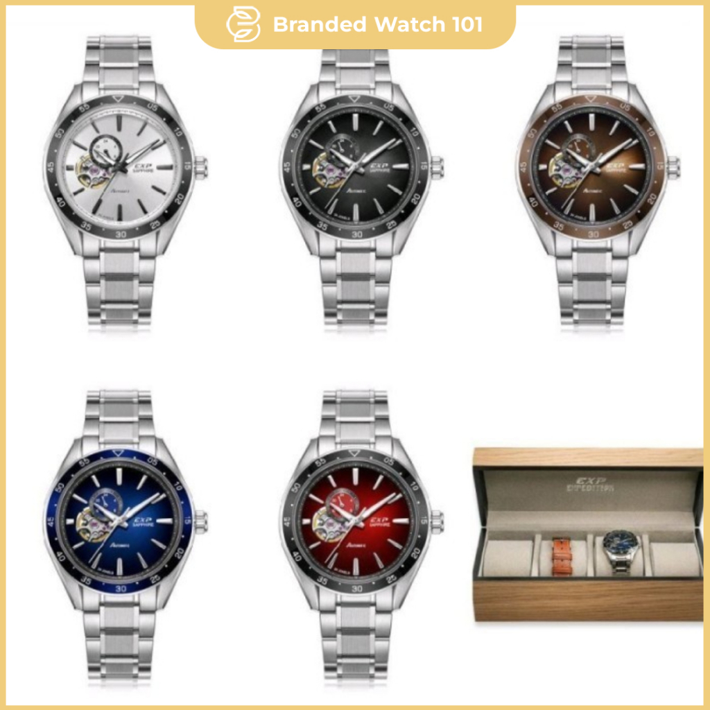 ORIGINAL Jam Tangan Pria Expedition Automatic E 6858 / E6858 / 6858 Garansi Resmi 1 Tahun, Stainless
