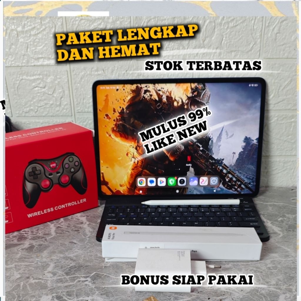Mi Pad 6S Pro 8 256 Second Like New Mulus Bonus Keyboard Pen Ori Joystick Tablet Gaming Kerja Spek T