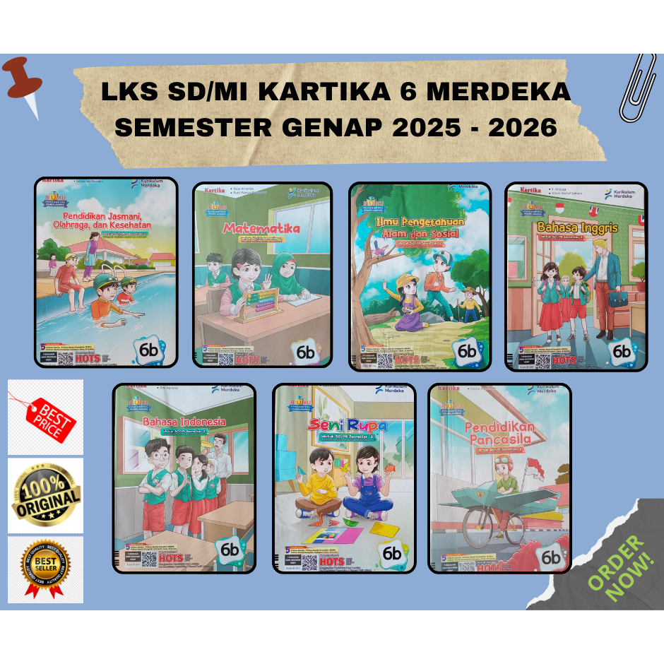 Buku LKS Kartika Adijaya Duta Aksara (Ex Grahadi) SD MI Kelas 6 Merdeka Semester 2 Genap 2025 2026