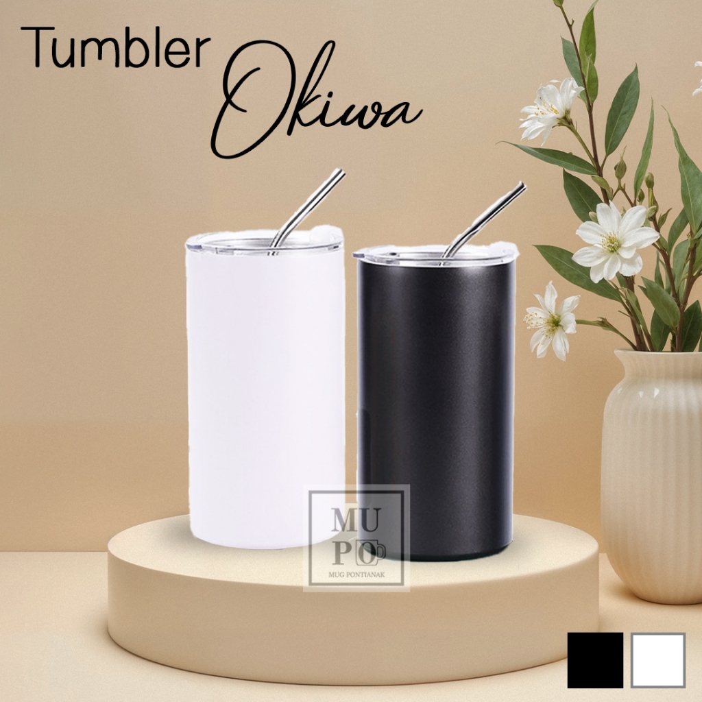 Vacuum Tumbler Botol Minum Stainless Tumbler Okiwa Polos Botol 600ml