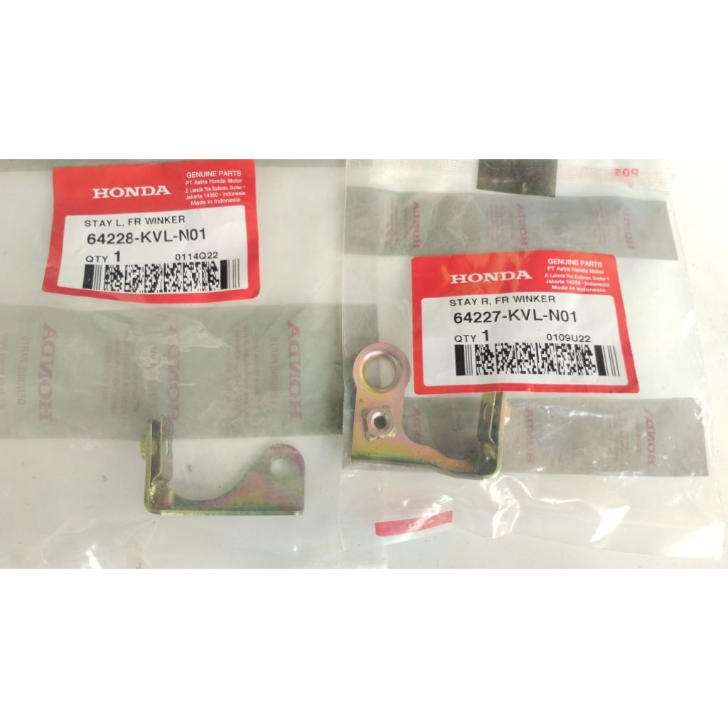 bracket breket dudukan besi sayap bagian depan supra x125 batman Original Baru Besi dudukkan sein De
